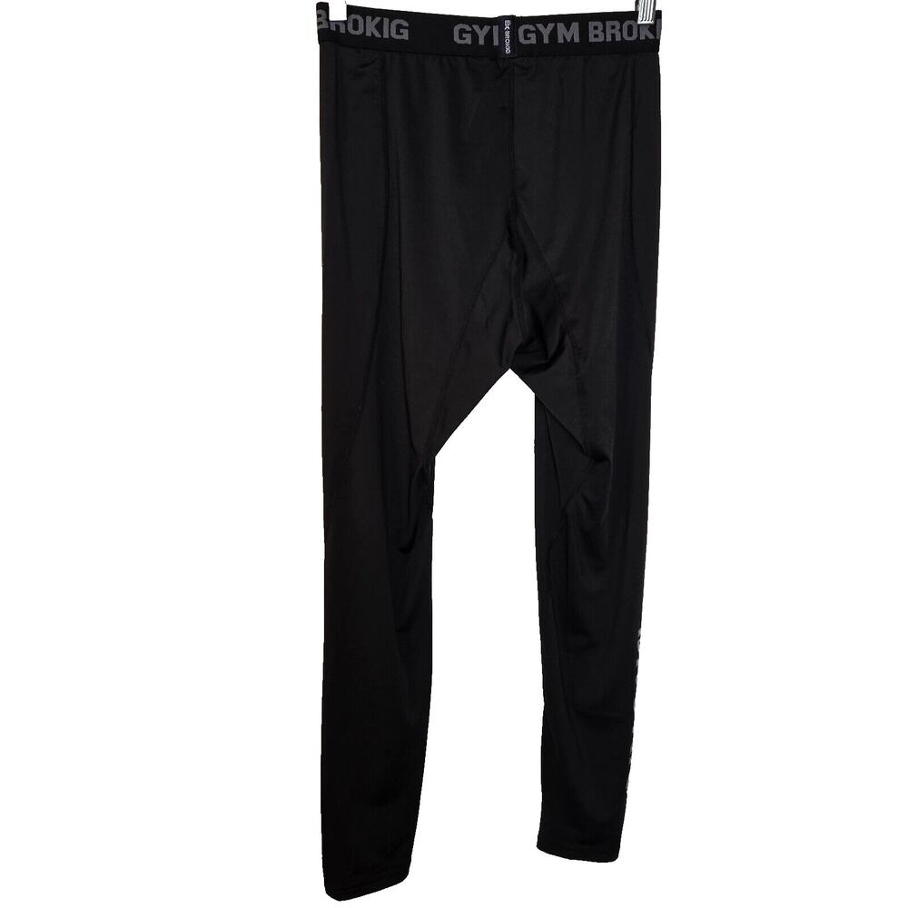 NWT'S -BROKIG 2-Pk Men's Sturdy Compression Tights Calf-Printed Black/White Sz M